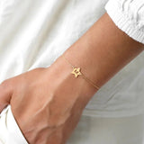 Star A-Z Initial Letter Bracelet Stainless Steel Chain Bracelet Women