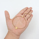 Star A-Z Initial Letter Bracelet Stainless Steel Chain Bracelet Women