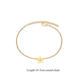 Star A-Z Initial Letter Bracelet Stainless Steel Chain Bracelet Women