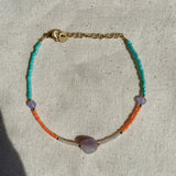 Colorful Glass Beads Nature Stone Bracelet Jewelry Women Gift