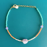 Colorful Glass Beads Nature Stone Bracelet Jewelry Women Gift