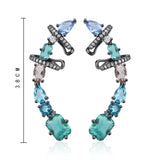 Copper CZ Clip Earrings Wedding Party Women's Jewelry