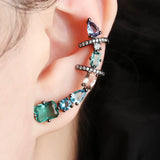 Copper CZ Clip Earrings Wedding Party Women's Jewelry