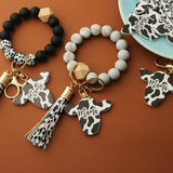 Cow MAMA Bracelets Keychain for Women Girl Mother's Charm Bracelets