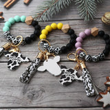 Cow MAMA Bracelets Keychain for Women Girl Mother's Charm Bracelets