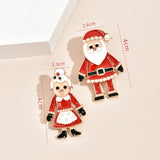 Santa Claus Earrings with Pearls - Sweet Holiday Jewelry Gift
