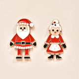 Santa Claus Earrings with Pearls - Sweet Holiday Jewelry Gift