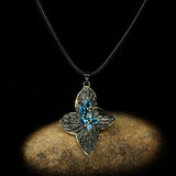 Starfish Pendant Necklace Zircon Clavicle Chain 925 Silver Women's Jewelry