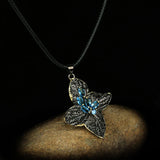 Starfish Pendant Necklace Zircon Clavicle Chain 925 Silver Women's Jewelry