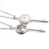 Crystal Zircon Ceramic Key Necklace for Women