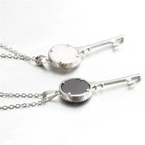 Crystal Zircon Ceramic Key Necklace for Women