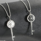 Crystal Zircon Ceramic Key Necklace for Women