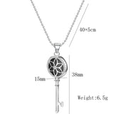 Crystal Zircon Ceramic Key Necklace for Women