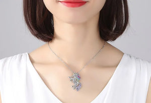 Austrian Crystal Hot Unicorn Pendant Necklace for Women