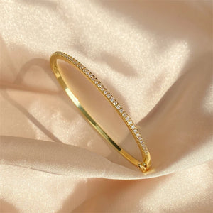 CZ Bangle Silver Crystal Wedding Bracelet Accessories