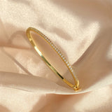 CZ Bangle Silver Crystal Wedding Bracelet Accessories