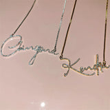 Personalized Crystal Name Necklace with Star Diamond Pendant