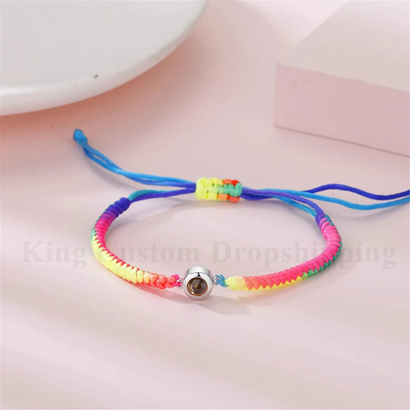 Personalized Projection Bracelet with Custom Photos & Birthday Gift for Family