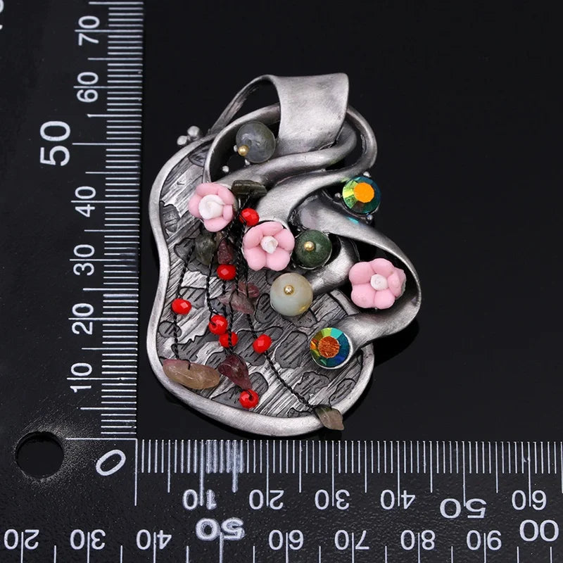 Vintage Flower Brooch Scarf Buckle for Women