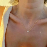 925 Sterling Silver Arabic Numerals Shape Charm Necklace