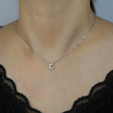 925 Sterling Silver Arabic Numerals Shape Charm Necklace