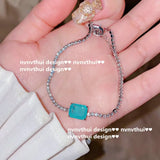 Paraiba Tourmaline 925 Silver Tennis Bracelet Vintage Jewelry