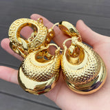 Women Hoop Earrings Girls Round 30-48mm Daily Wear Copper Earrings