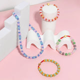 Tube Glass Beads Braided Bracelets Colorful Stone Bangle Jewelry