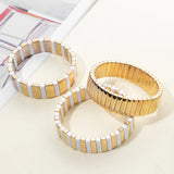 Acrylic Beaded Elastic Bangle for Women