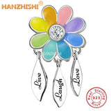 925 Silver Rainbow Dangle Beads for Bracelet Necklace Gift