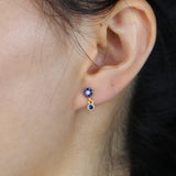 925 Silver Mini Cz Flower Stud Earring Wedding Party Jewelry