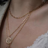 925 Silver Paper Clip Chain Necklace Women Choker Jewelry