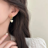 Metal Knot Heart Pendant Earrings for Christmas Party