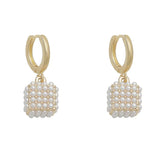 French Sugar 3D Pearl Earrings for Women