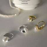 Pearl Hoop Earrings Wedding Jewelry Accessories