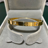 Zircon & Cross Nut Nail Bracelet - Stainless Steel Jewelry