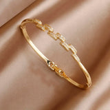 Crystal Open Bangles Bracelets for Women