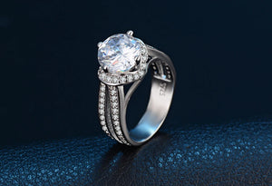 Silver Women's Engagement Ring Christmas Gift Jewelry