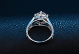 Silver Women's Engagement Ring Christmas Gift Jewelry