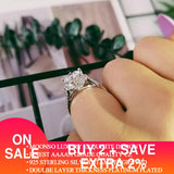 Silver Women's Engagement Ring Christmas Gift Jewelry