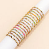 Colorful Beads Bracelets Natural Stone Charms Elastic Bracelets