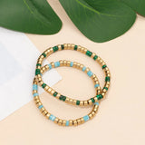 Colorful Beads Bracelets Natural Stone Charms Elastic Bracelets