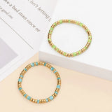 Colorful Beads Bracelets Natural Stone Charms Elastic Bracelets