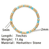 Colorful Beads Bracelets Natural Stone Charms Elastic Bracelets