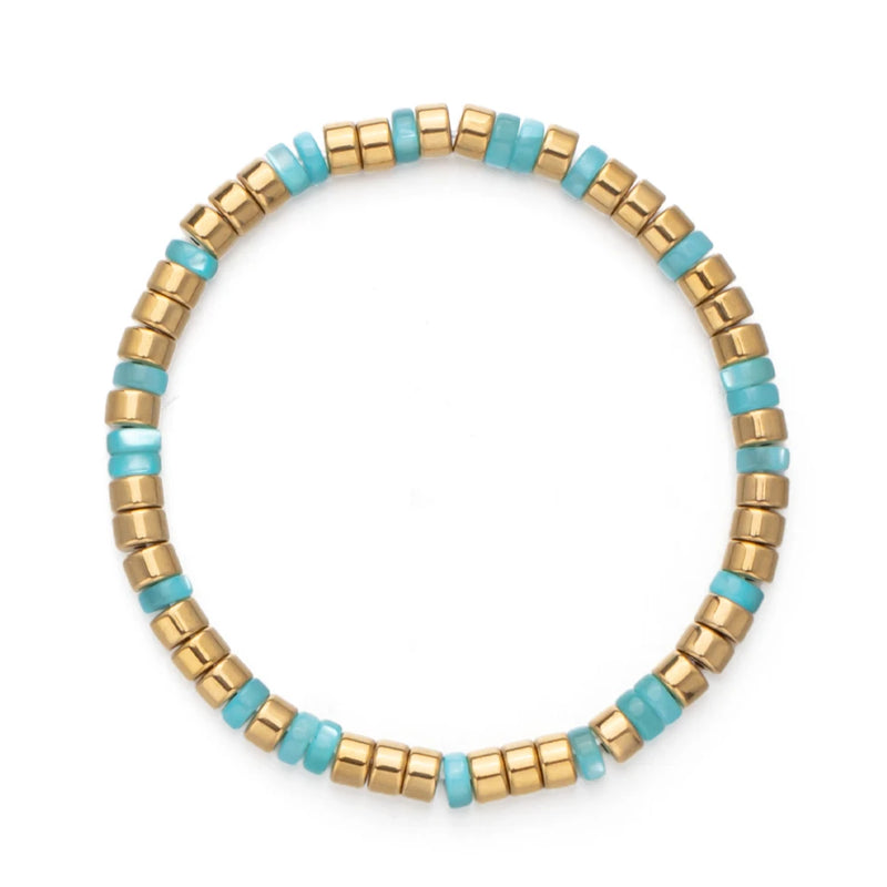 Colorful Beads Bracelets Natural Stone Charms Elastic Bracelets