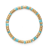 Colorful Beads Bracelets Natural Stone Charms Elastic Bracelets