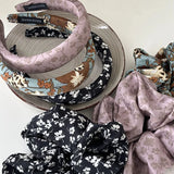 Flower Hair Accessories Satin Elastic Hair Scrunchies Hair Bands