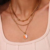 Y2K Colorful Enamel Circle Pendant Yingyang Coin Necklace