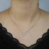 Arabic Love Letter Charm Necklace Micro Paved 5A Cubic Zirconia