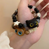 Dopamine Kitten Beaded Bracelet Cat Lover Hand Jewelry Gift For Her